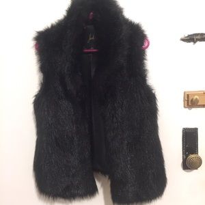 Jack. by BB Dakota black faux fur vest